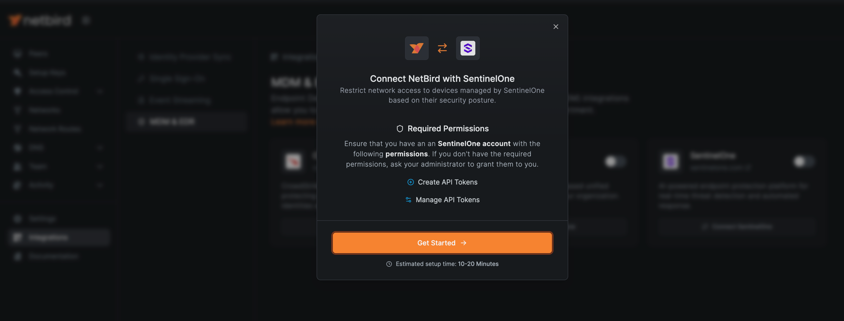 SentinelOne integration getting started