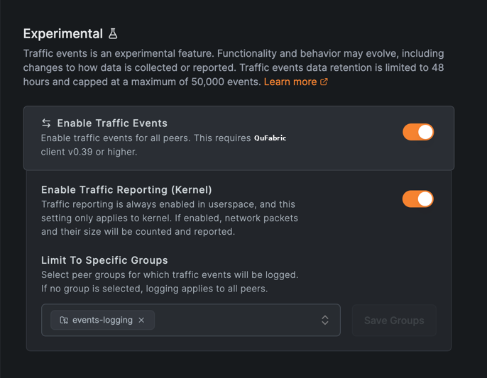 traffic-events-groups-logging-settings
