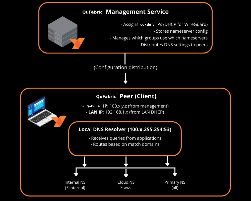 NetBird DNS Diagram