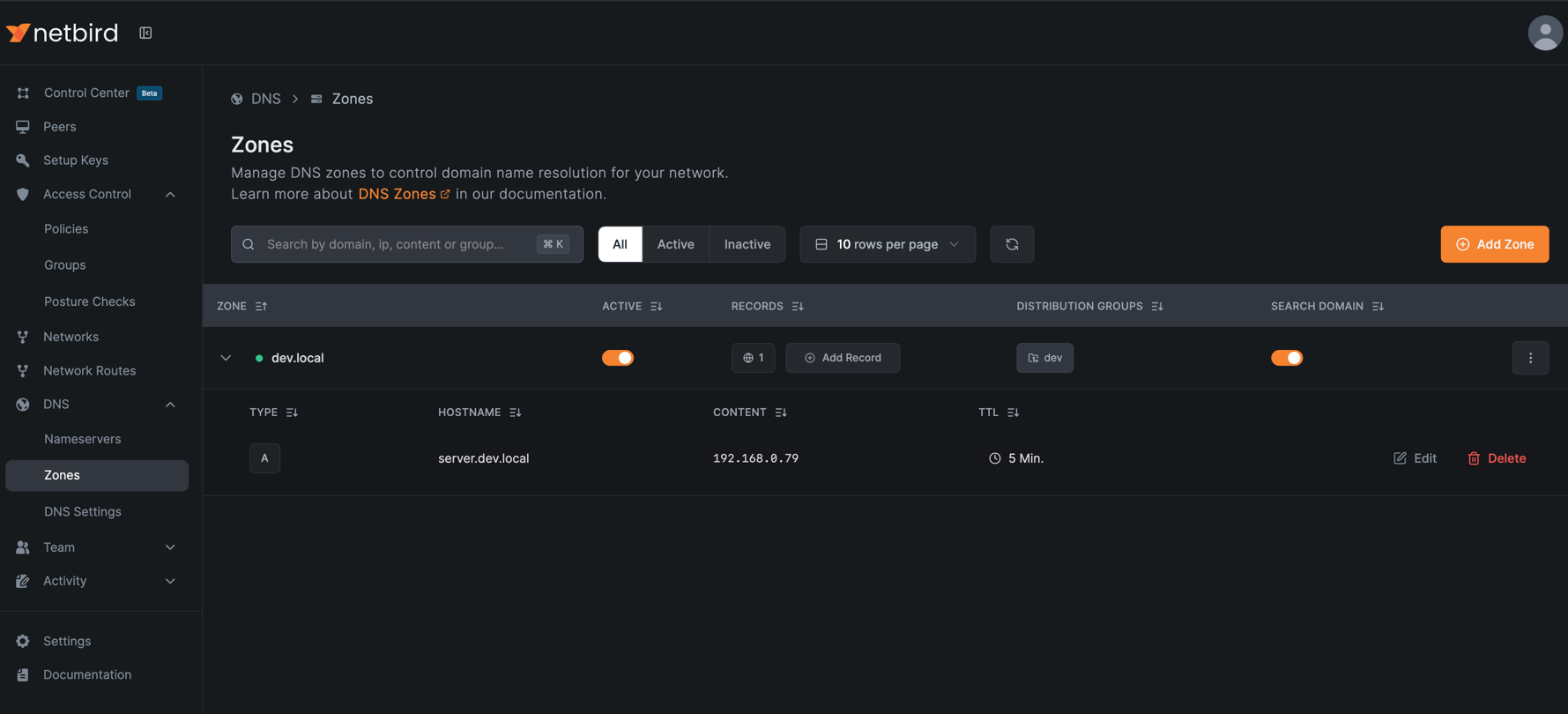 DNS Record Created Successfully