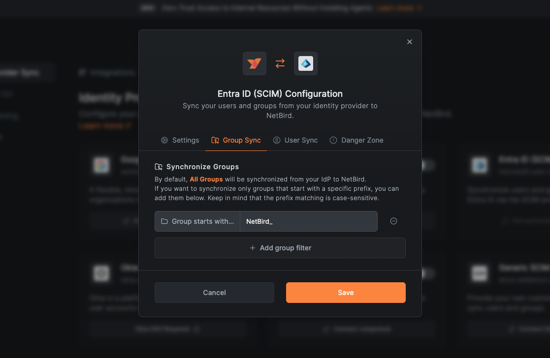 Microsoft Entra ID Group Prefix Filter