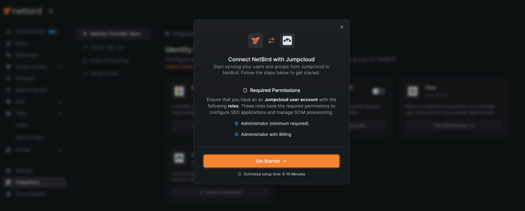 NetBird Jumpcloud Getting Started
