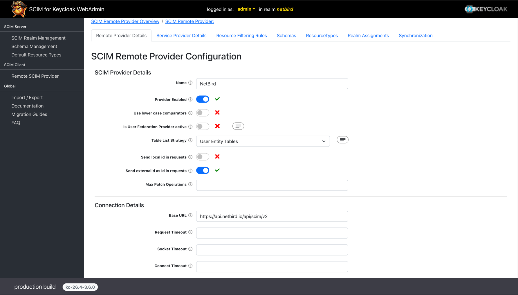 Keycloak SCIM Configuration
