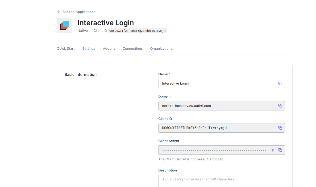 Interactive login settings