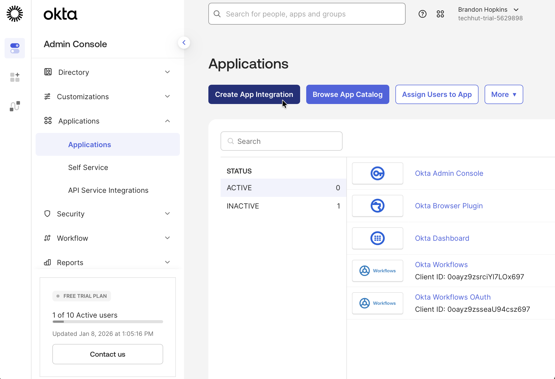 Create app integration