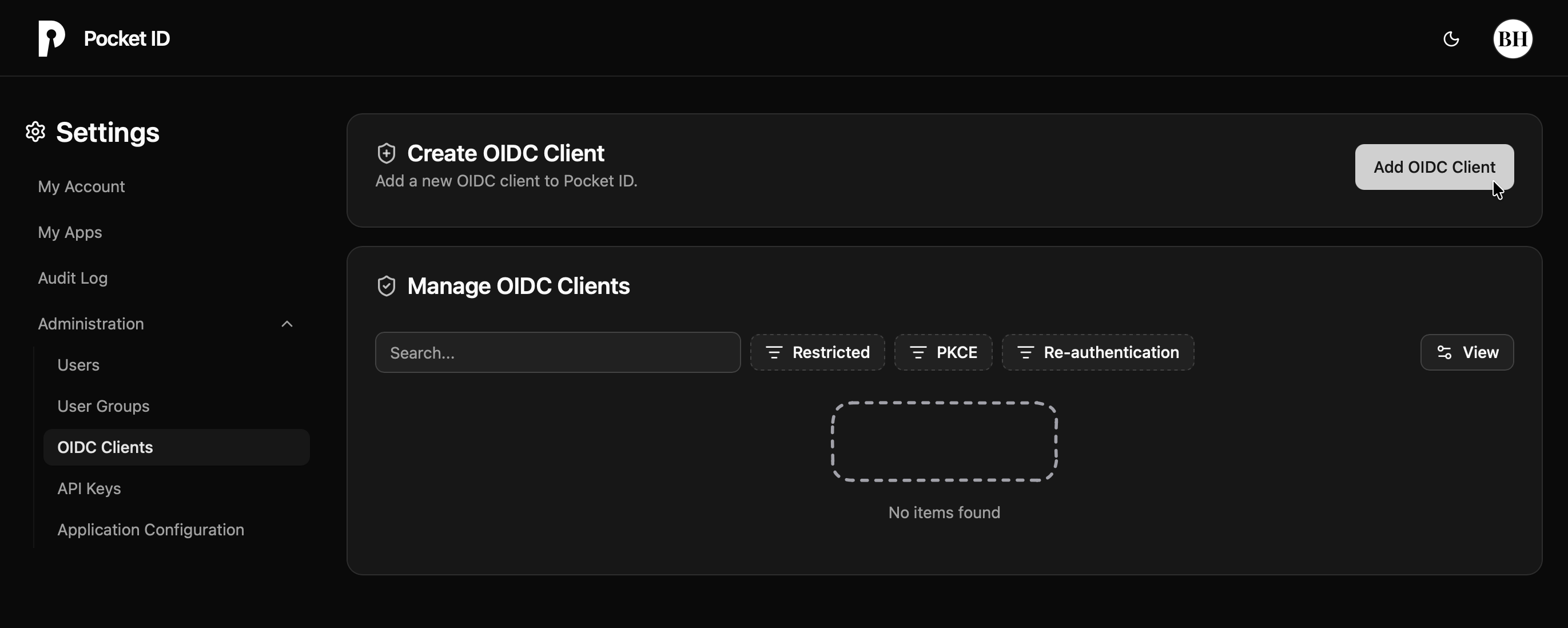 Add OIDC client